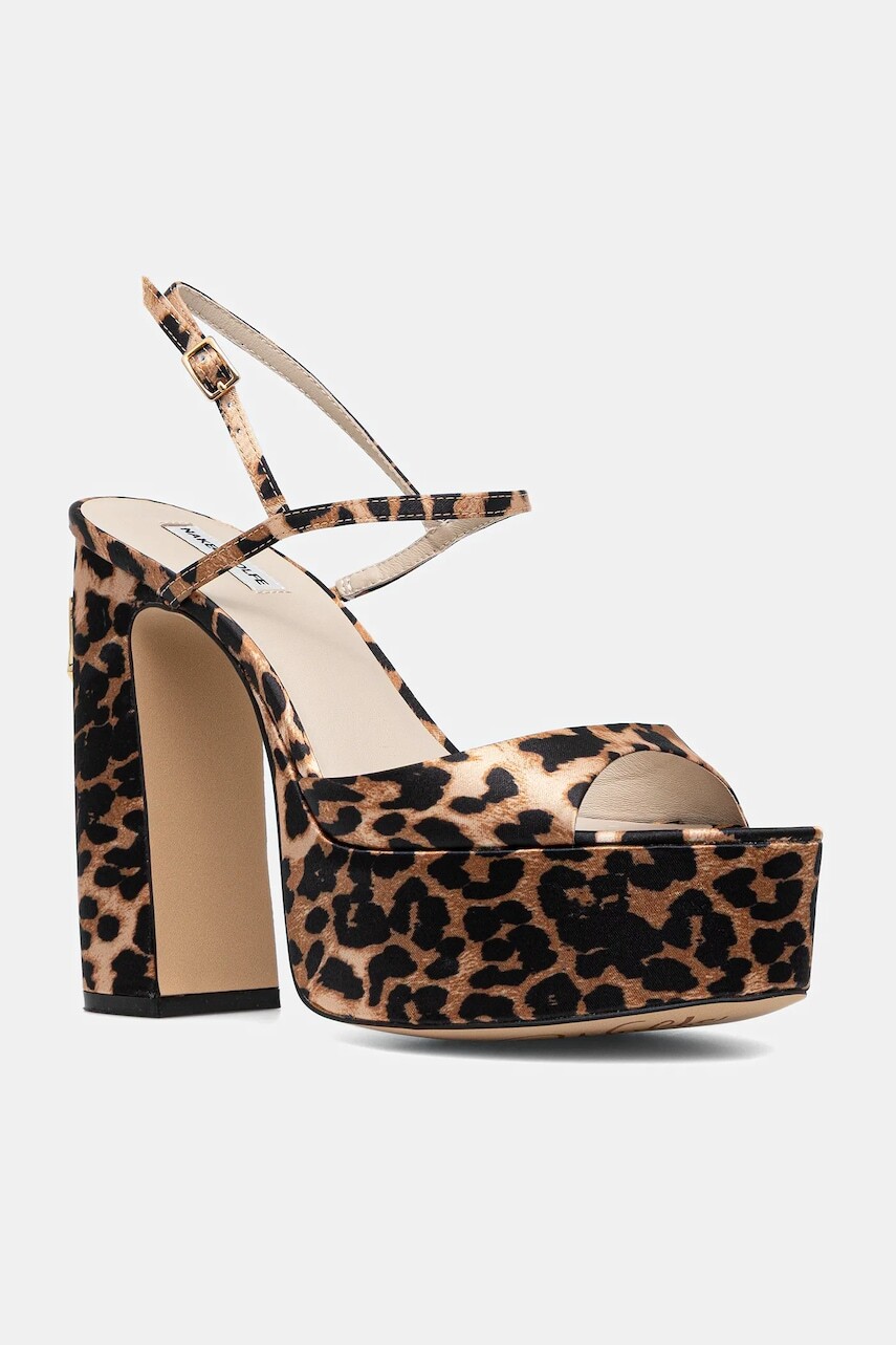 Sandále Naked Wolfe Fire hnedá farba, Fire Satin Leopard