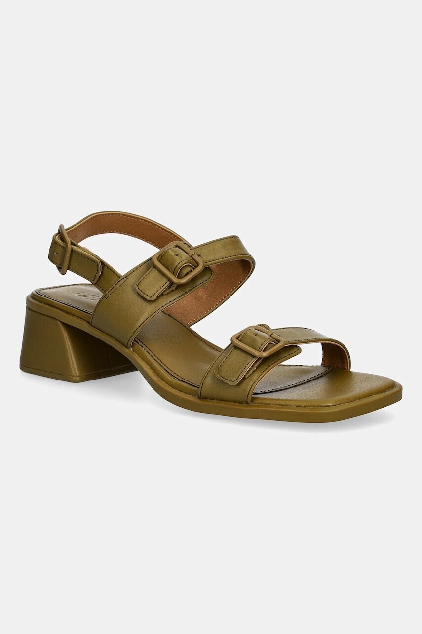 Kožené sandále Camper Kora Sandal zelená farba, K201739-003
