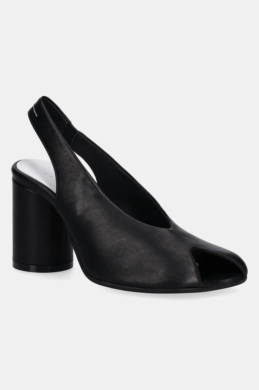 Kožené sandále MM6 Maison Margiela čierna farba, S66WP0104