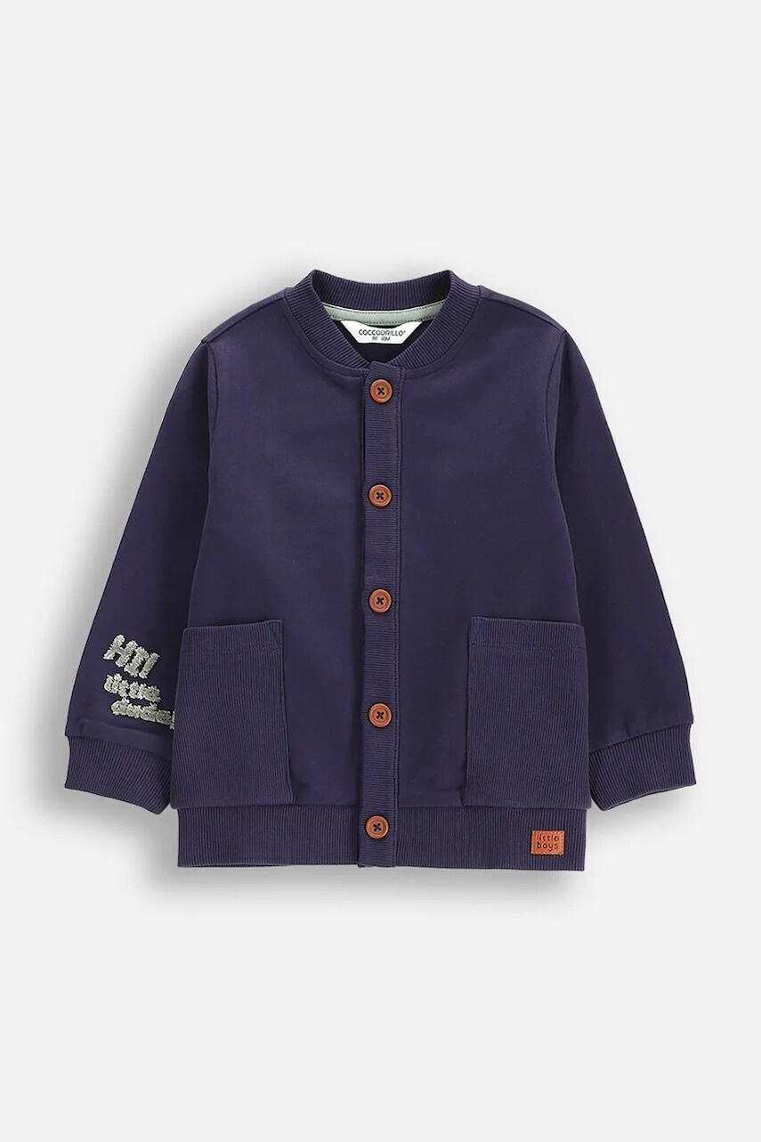Mikina Coccodrillo tmavomodrá farba, SAGE TIME BOY NEWBORN