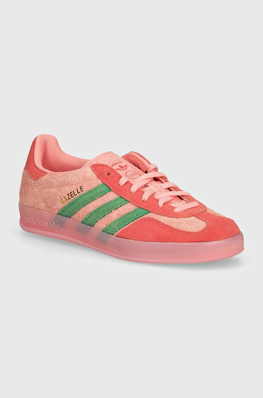 Semišové tenisky adidas Originals Gazelle Indoor ružová farba, IG6782