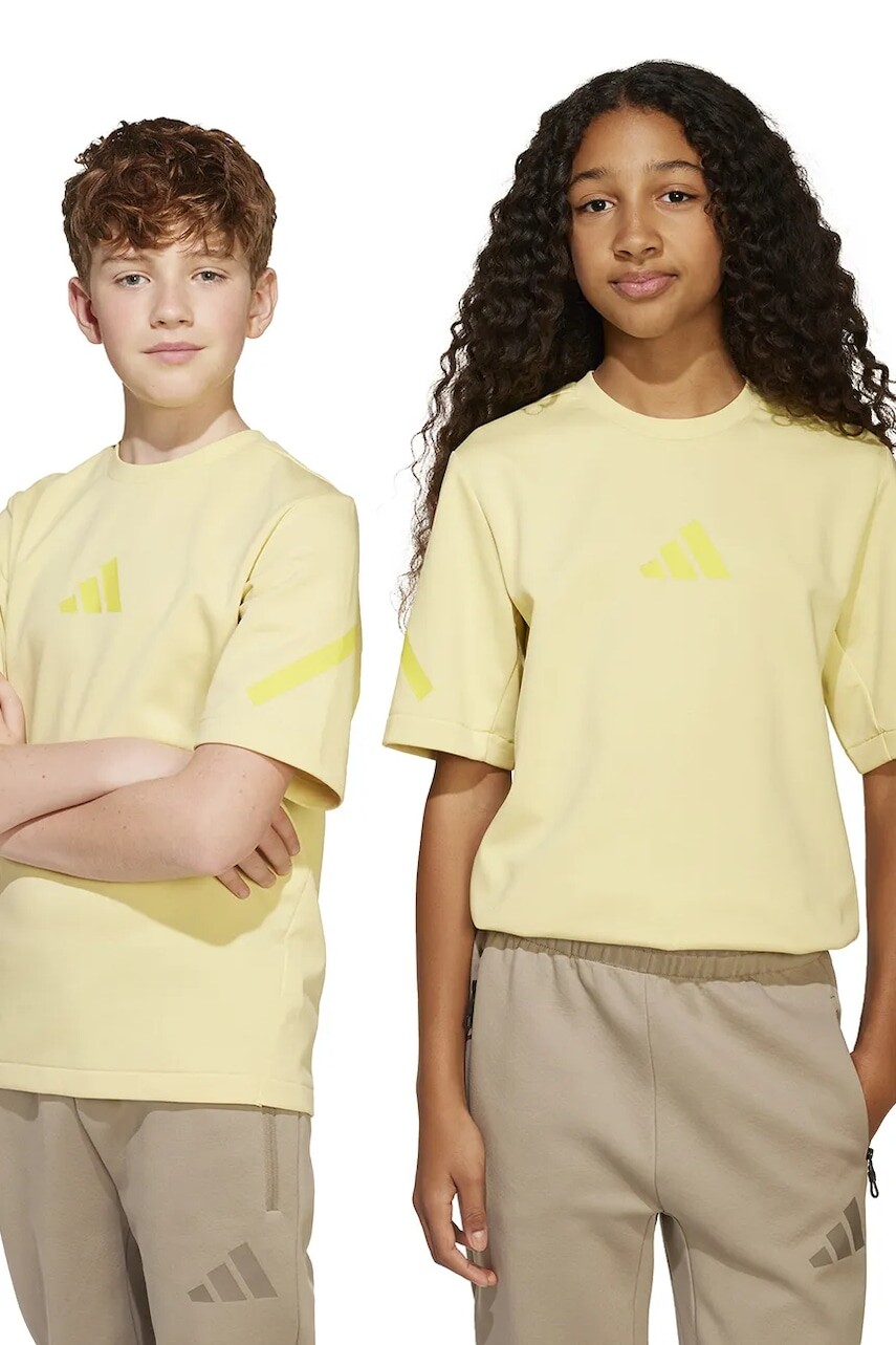 Tričko adidas zelená farba, s potlačou, JD0015