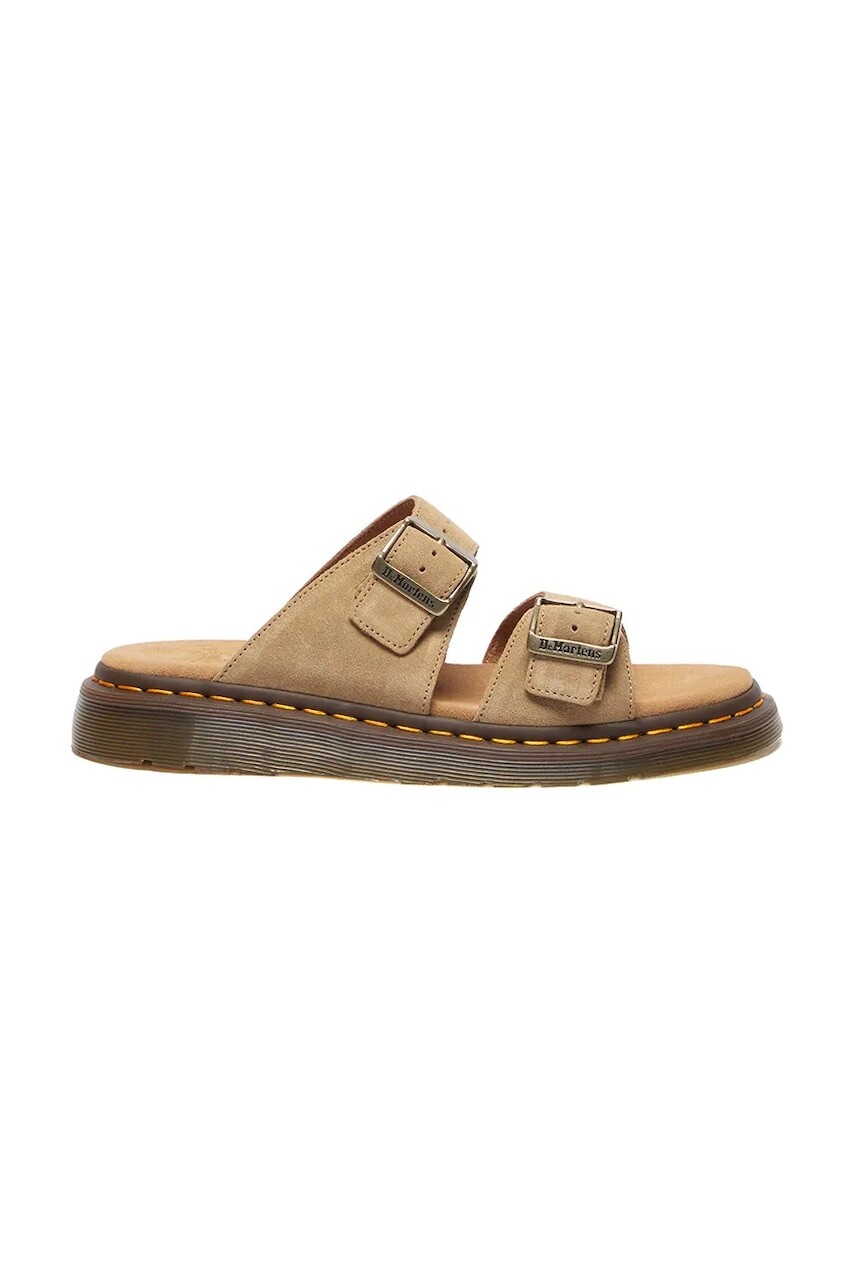 Semišové šľapky Dr. Martens Josef béžová farba, DM41083200