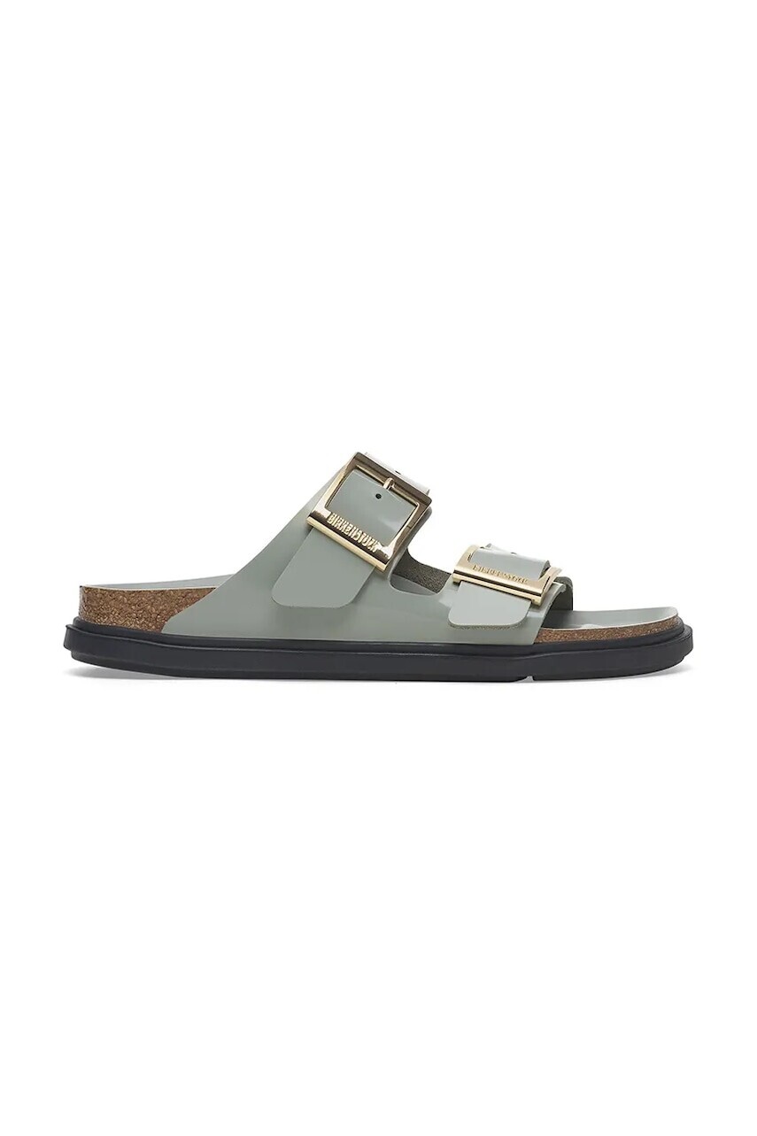 Kožené šľapky Birkenstock Arizona Droplet Buckle tyrkysová farba, 1029367