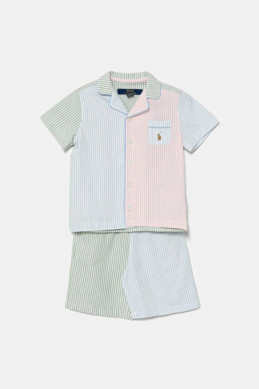 Detské bavlnené pyžamo Polo Ralph Lauren vzorovaná, 9P0221