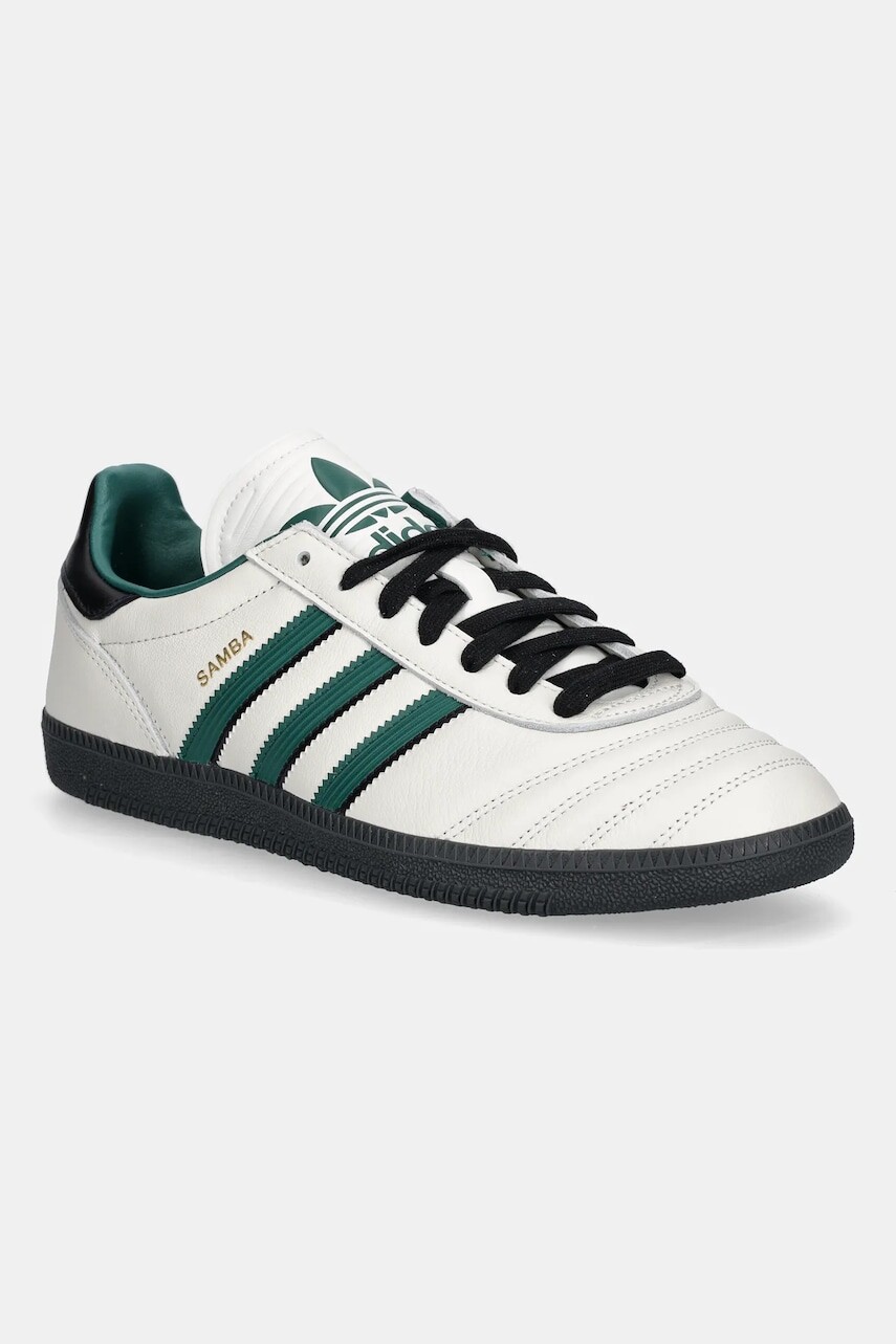 Kožené tenisky adidas Originals Samba JP béžová farba, JR0964