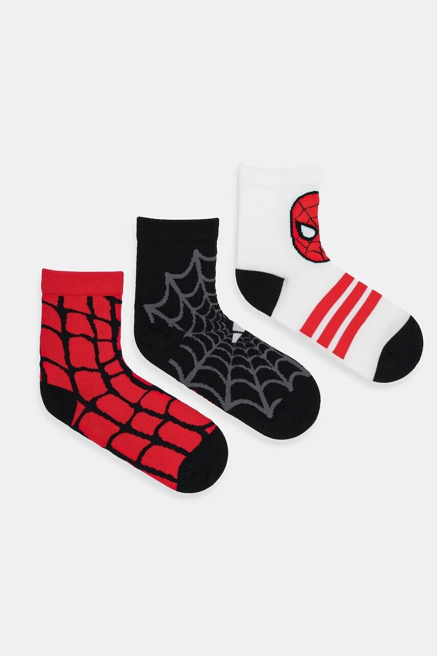 Detské ponožky adidas Performance Marvel 3-pak červená farba, JM1827