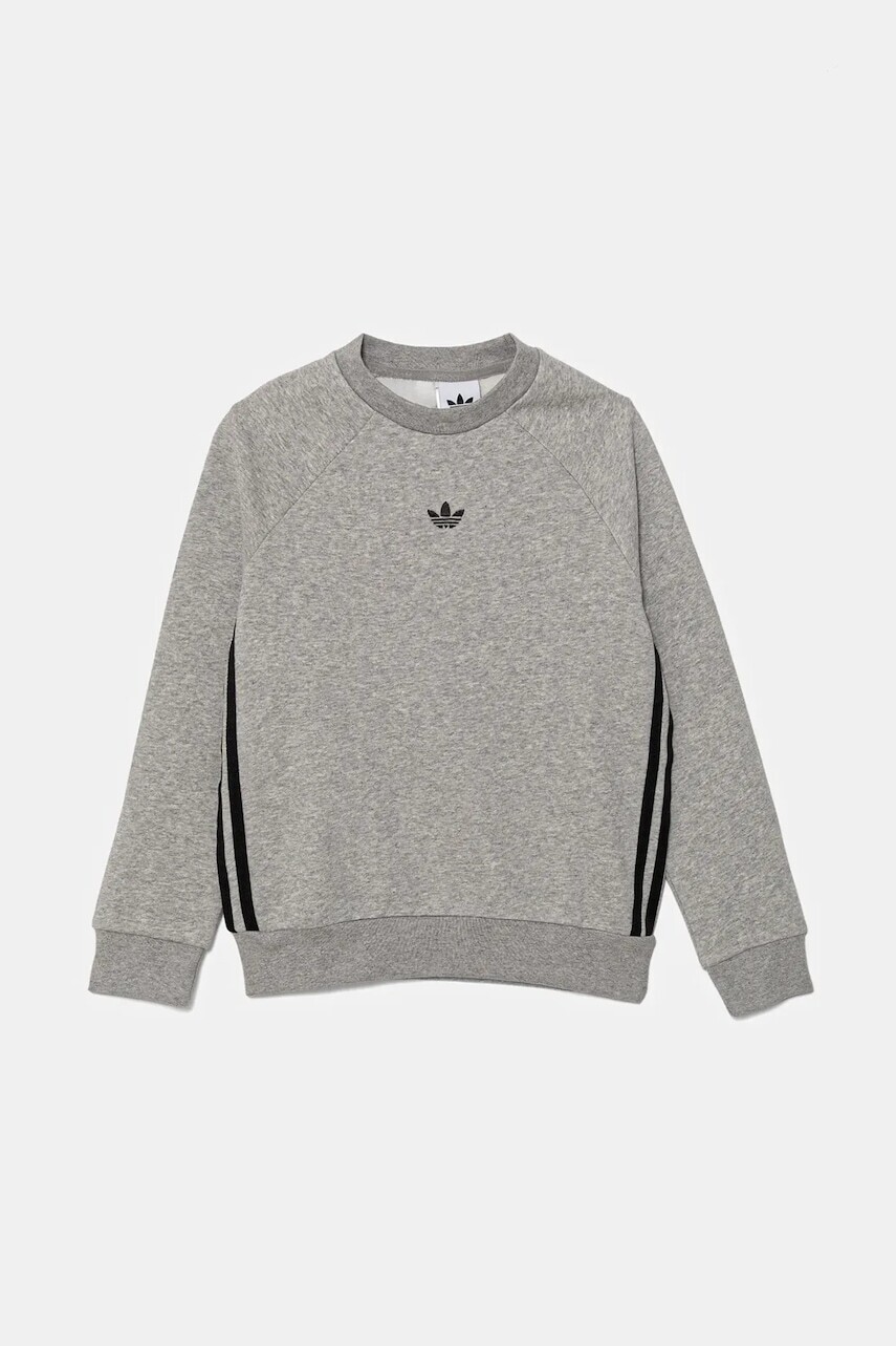 Detská mikina adidas Originals šedá farba, melanžová, JW1089