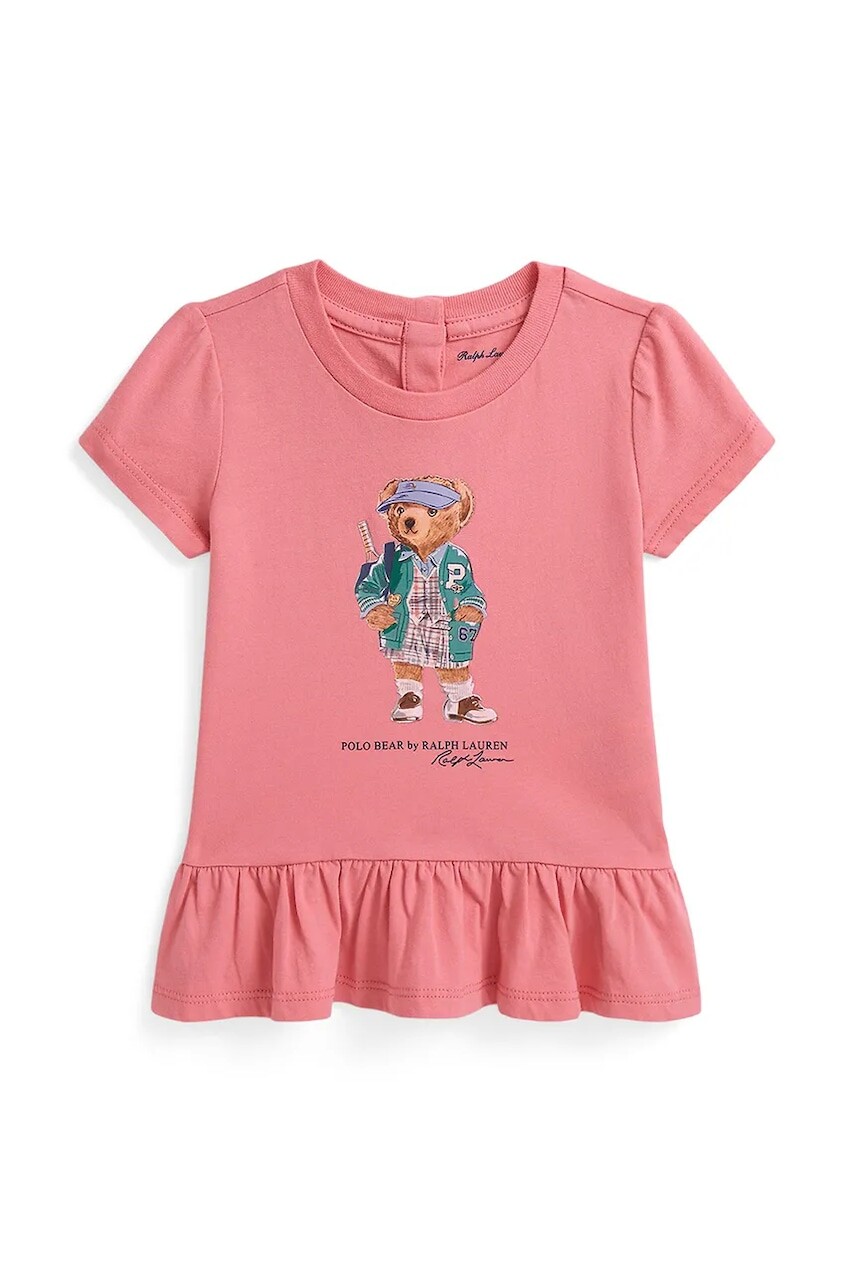 Bavlnené tričko Polo Ralph Lauren ružová farba, 310982153001