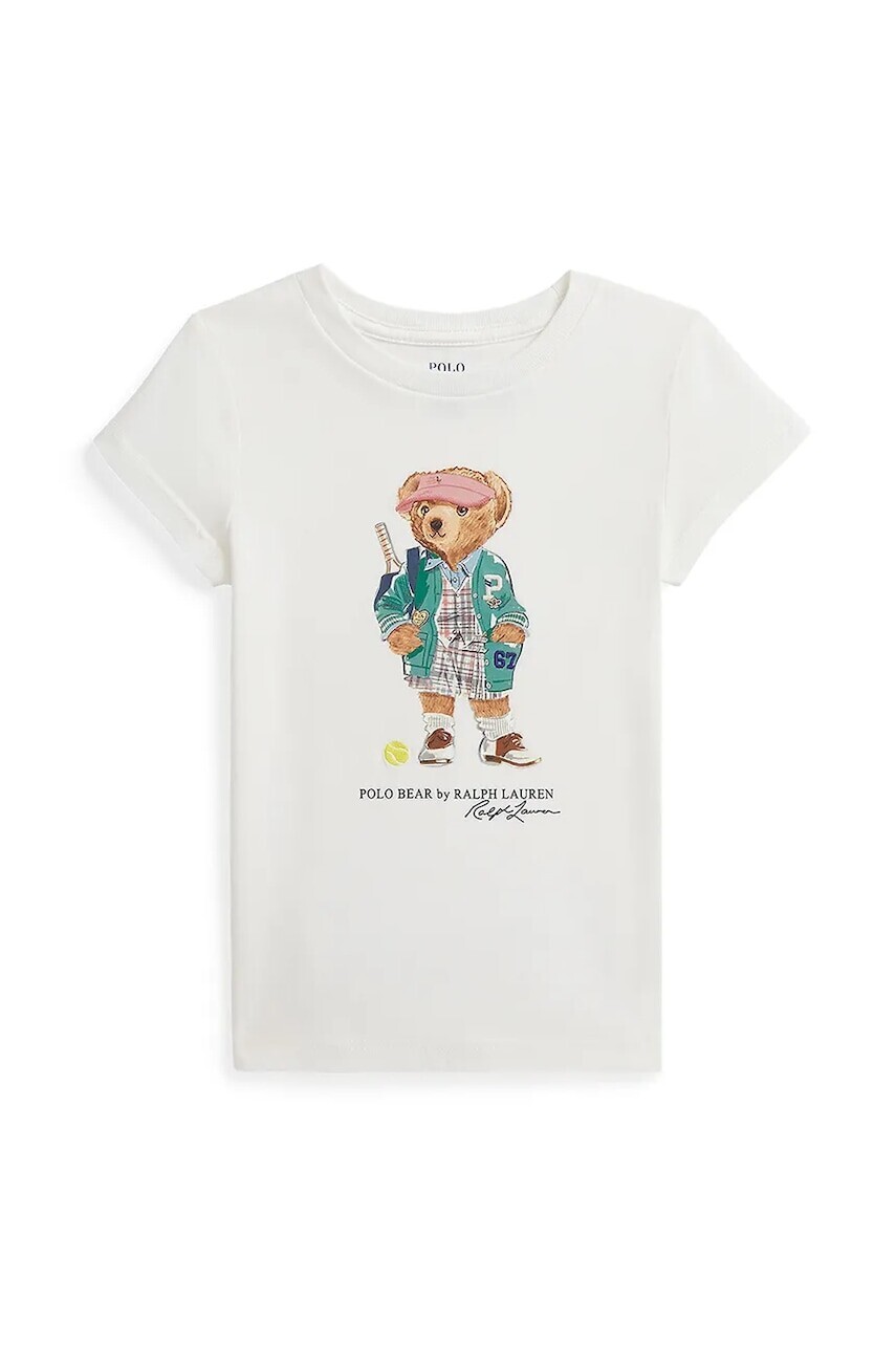 Bavlnené tričko Polo Ralph Lauren biela farba, 312971122002