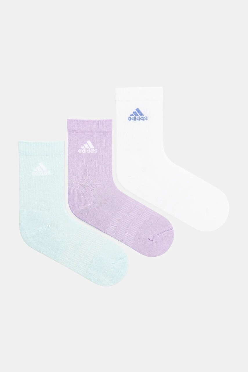 Ponožky adidas 3-pak fialová farba, JW2740