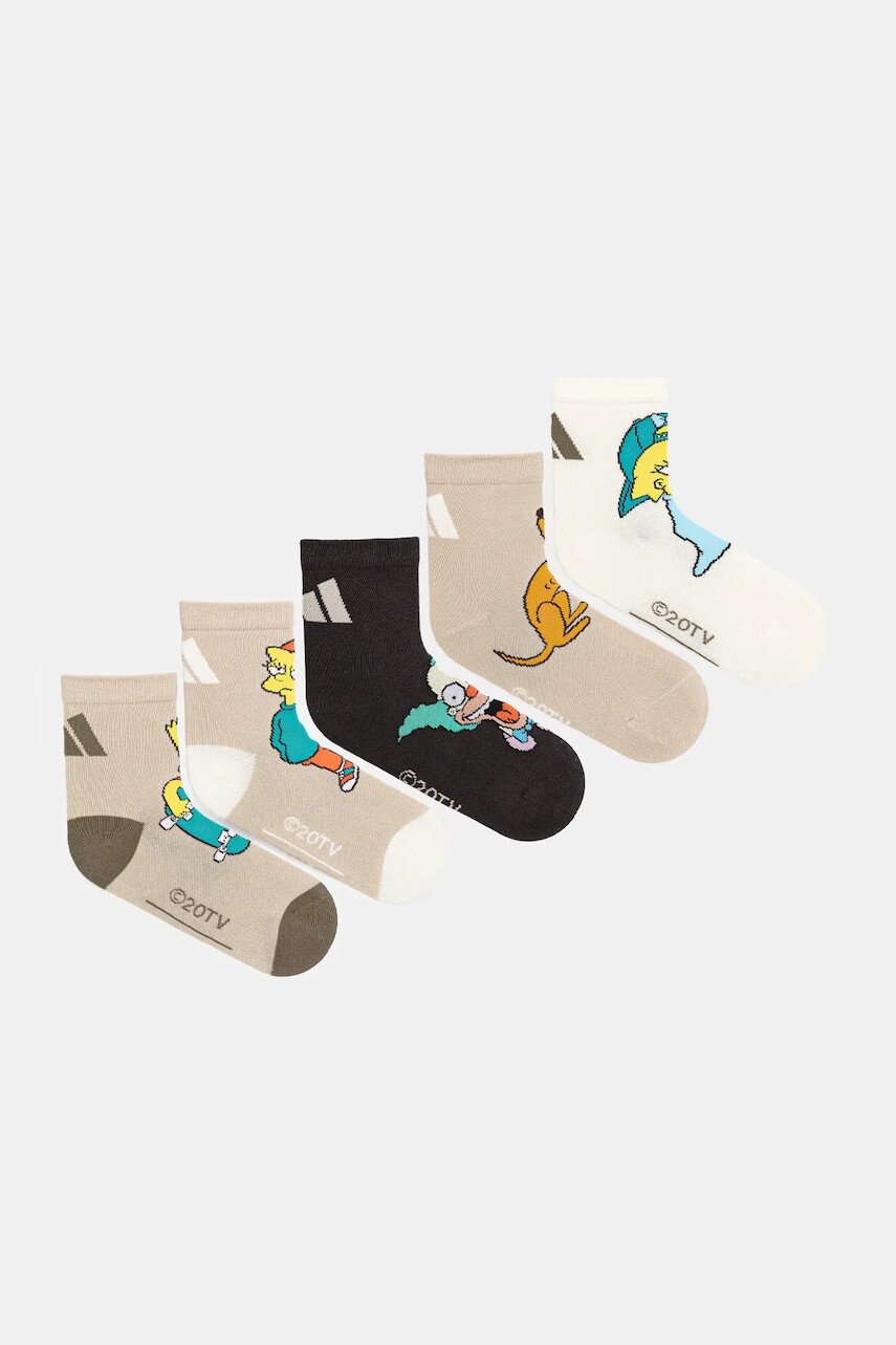 Detské ponožky adidas Performance 5-pak béžová farba, JM4473