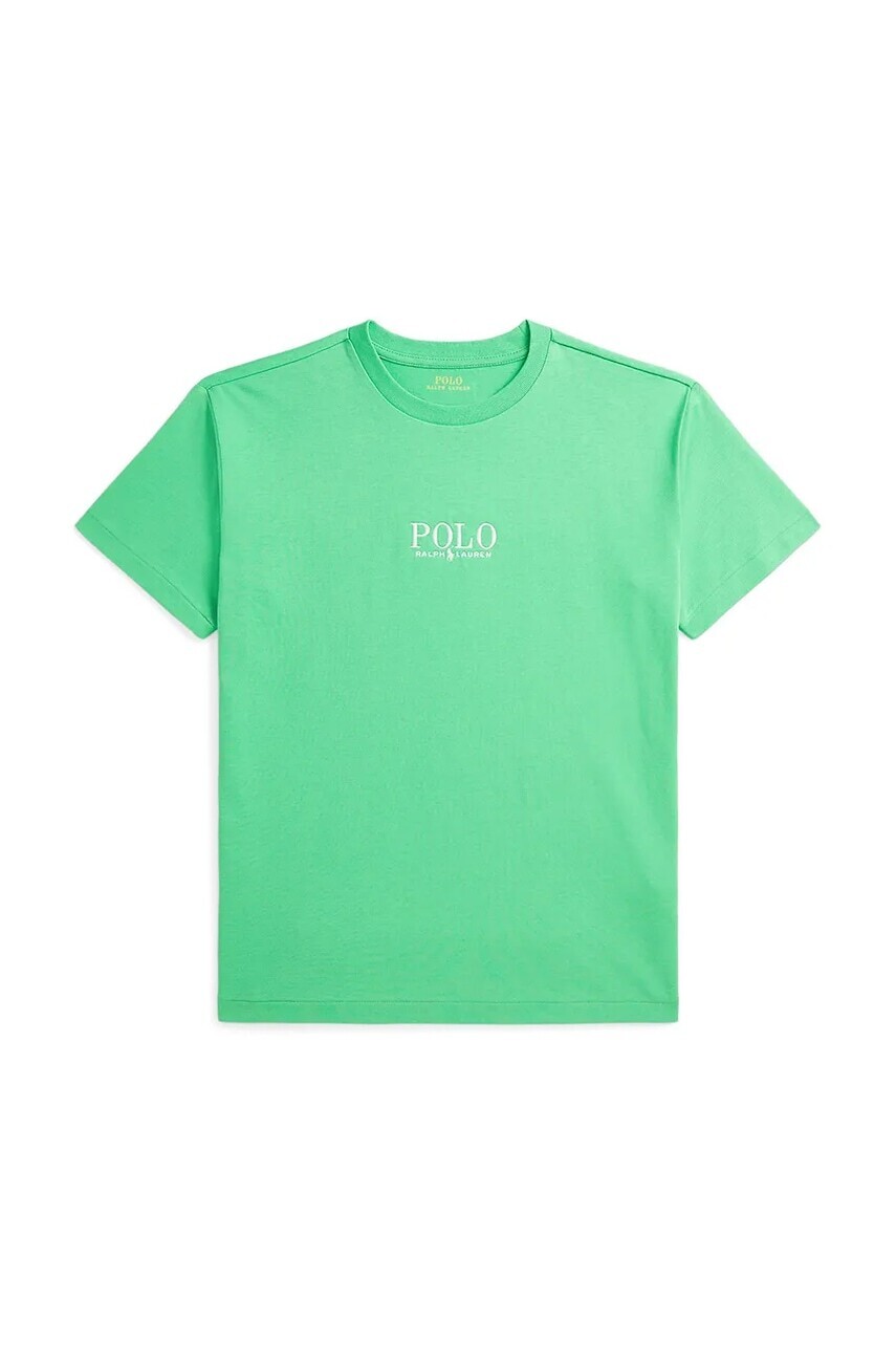 Bavlnené tričko Polo Ralph Lauren zelená farba, 323964779003
