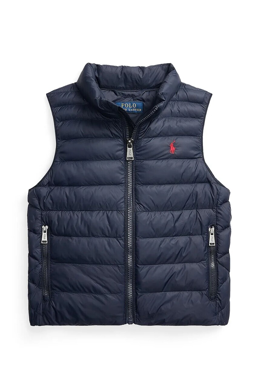 Detská vesta Polo Ralph Lauren tmavomodrá farba, 322969872002