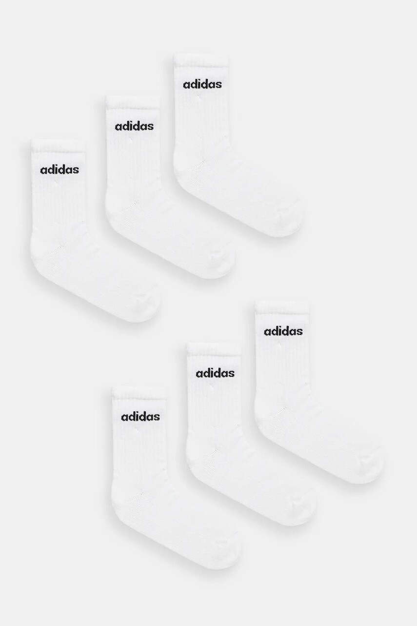 Ponožky adidas 6-pak biela farba, JL6096
