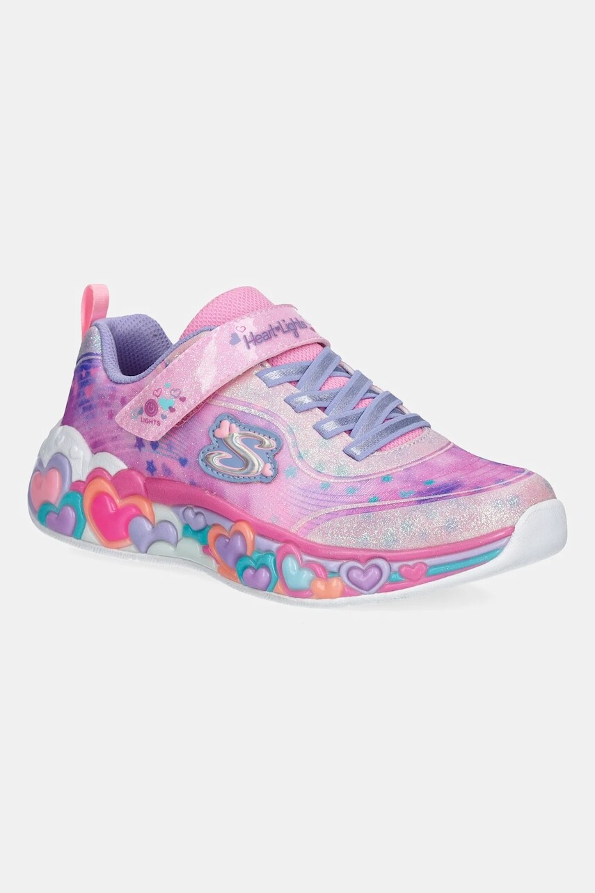 Detské tenisky Skechers ETERNAL HEART LIGHTS ružová farba, 302696L
