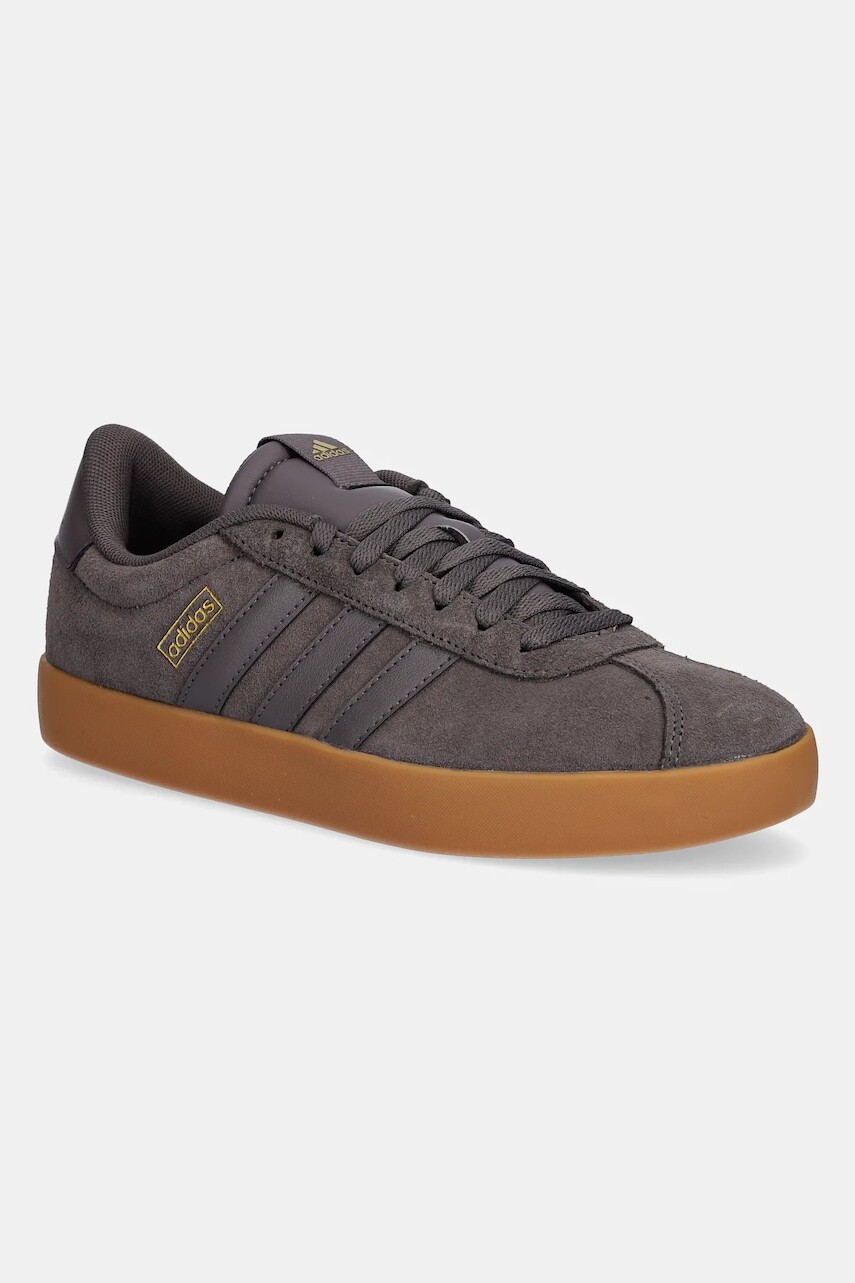 Semišové tenisky adidas Vl Court 3.0 šedá farba, IH8910