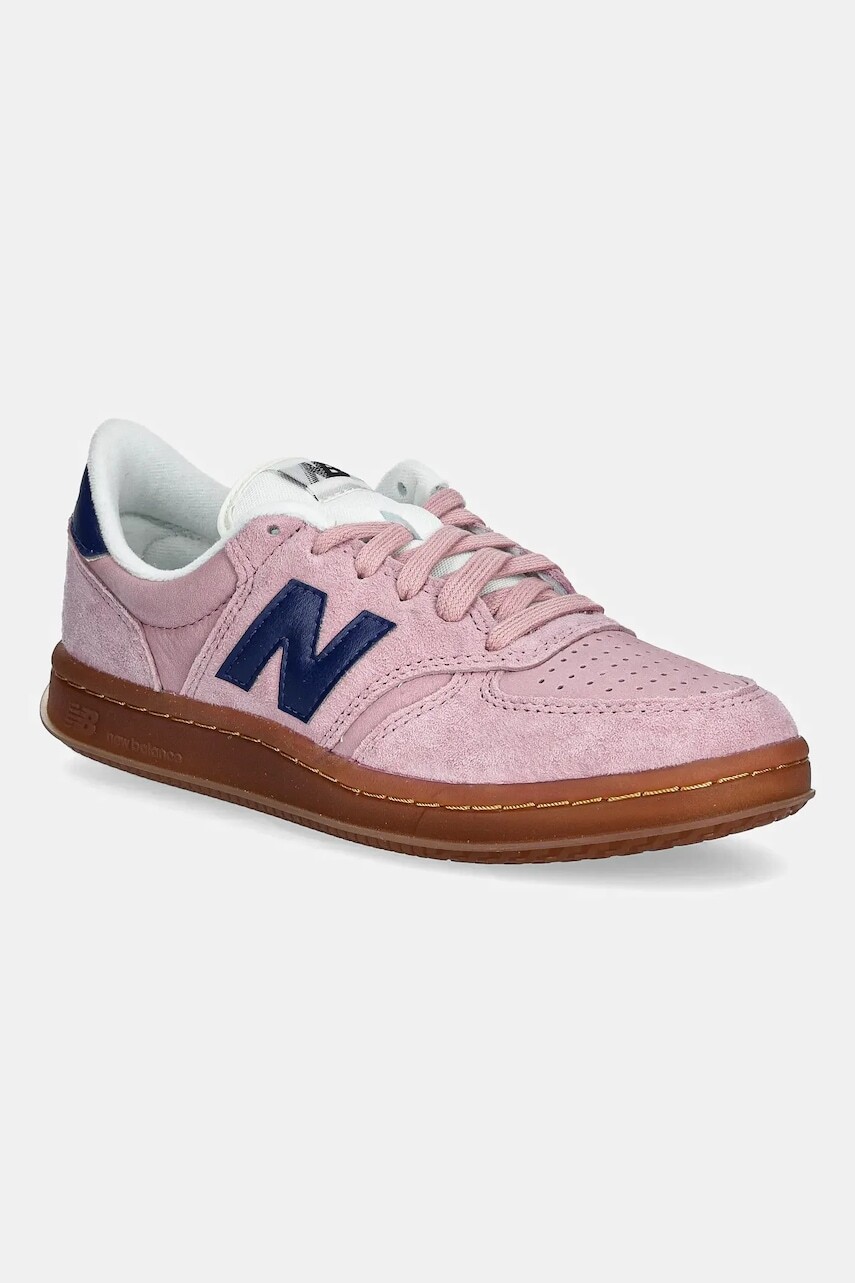 Semišové tenisky New Balance CT500 ružová farba, CT500PHA