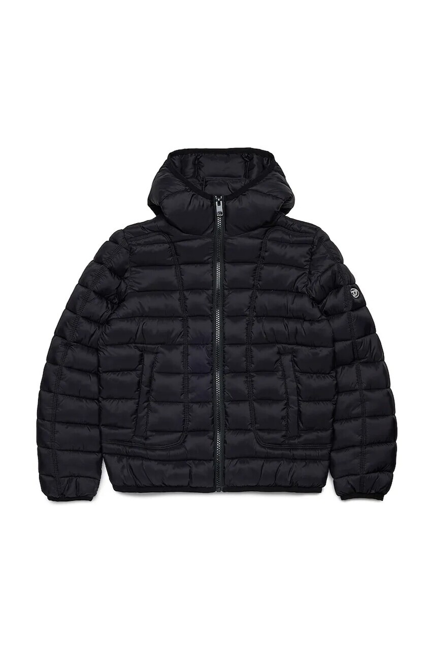 Detská bunda Diesel JWSTONE JACKET čierna farba, J02425