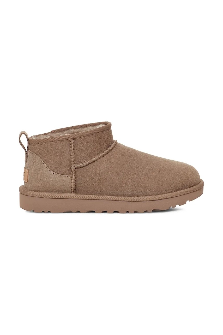 Semišové snehule UGG Classic Ultra Mini béžová farba, 1116109.CRBO