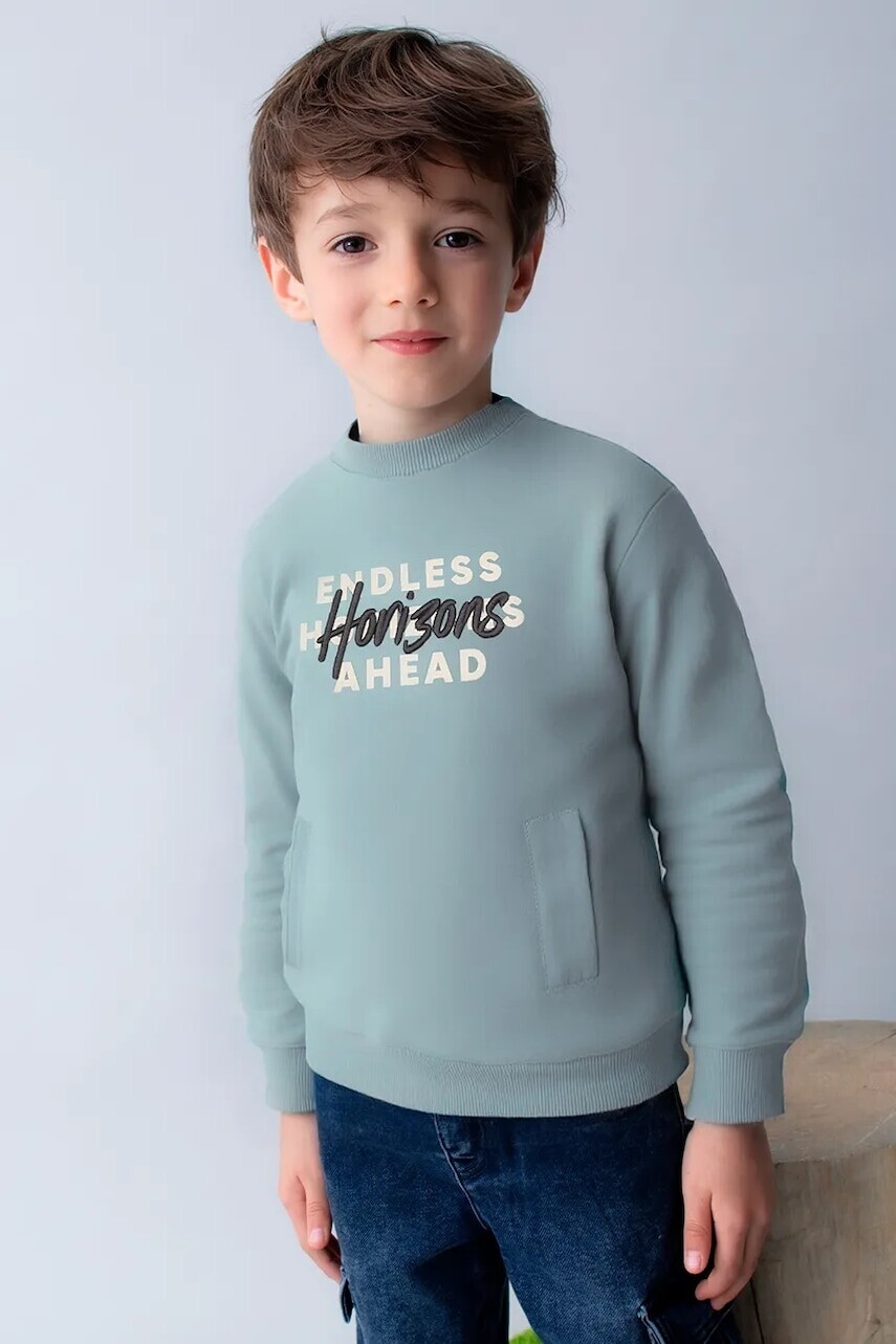 Detská mikina Mayoral zelená farba, 4408