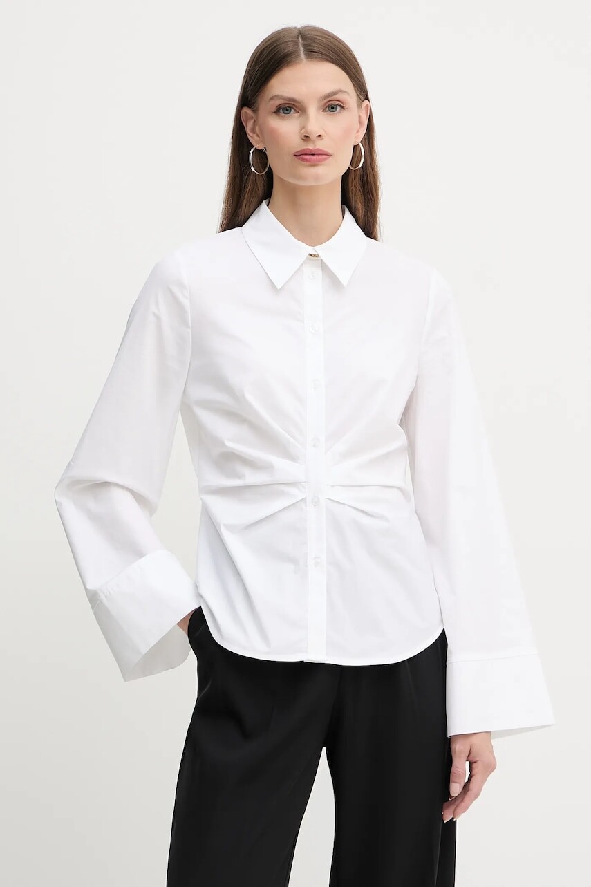 Košeľa Twinset biela farba, slim, s klasickým golierom, 252TF2070