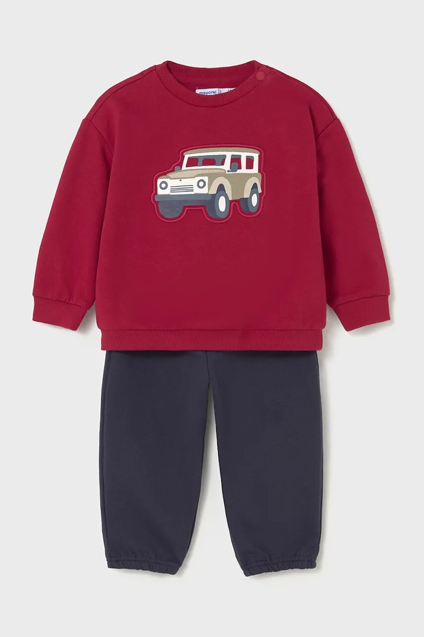 Tepláková súprava pre bábätká Mayoral červená farba, 2838