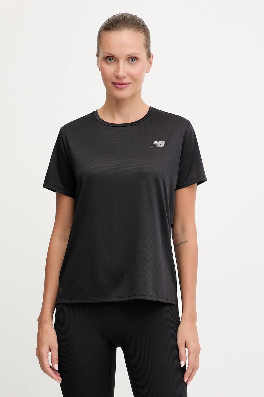 Tréningové tričko New Balance čierna farba, WT41222BK
