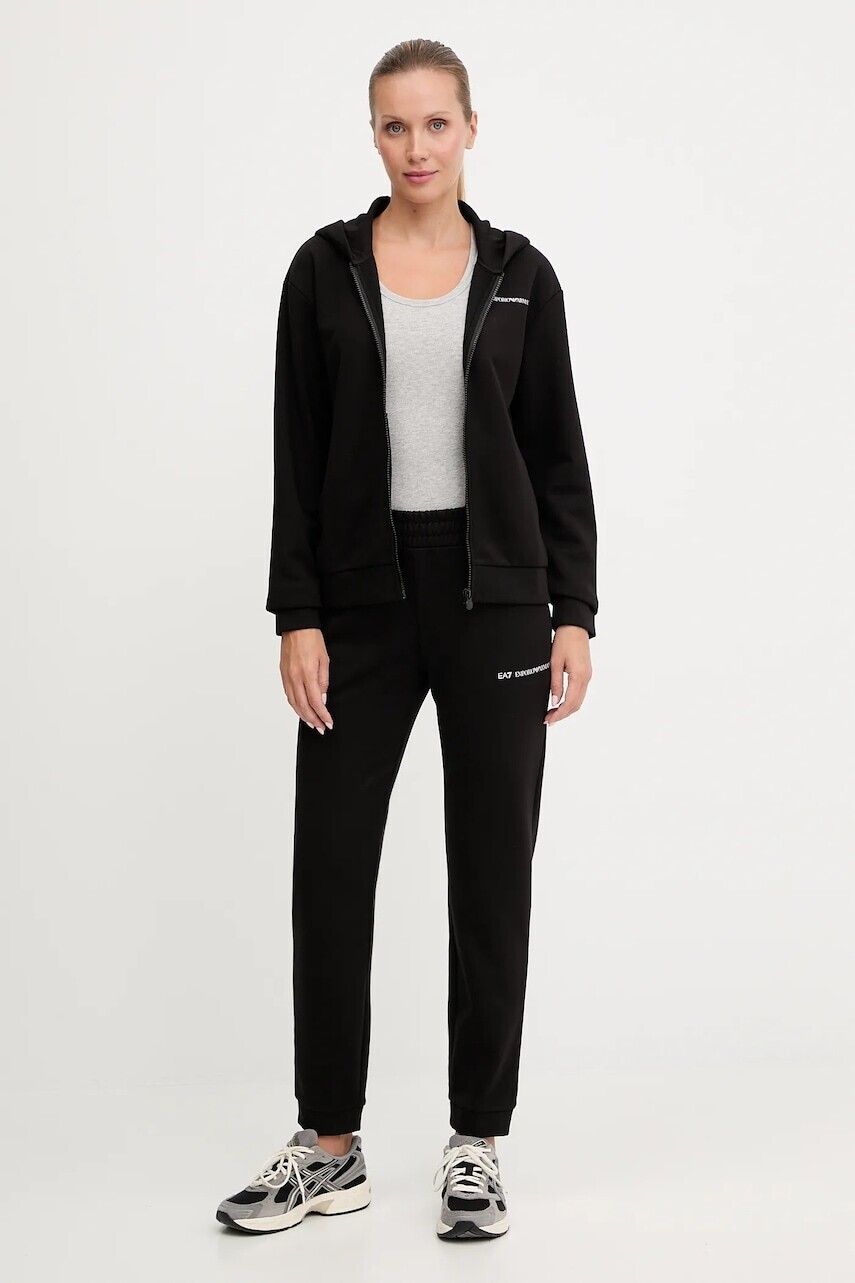 Tepláková súprava EA7 Emporio Armani čierna farba, AF10443.7W000802