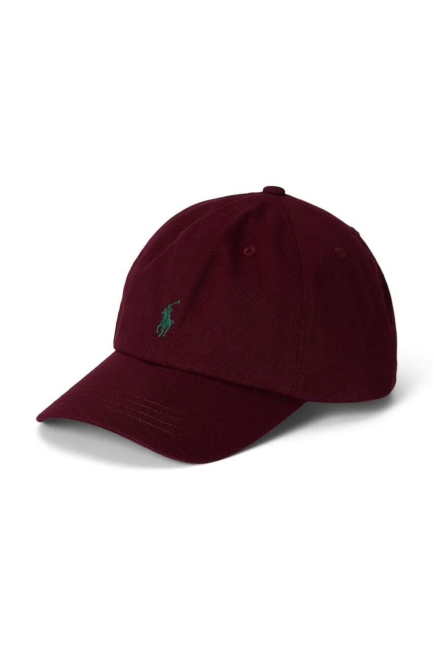 Bavlnená šiltovka Polo Ralph Lauren bordová farba, 322785653074