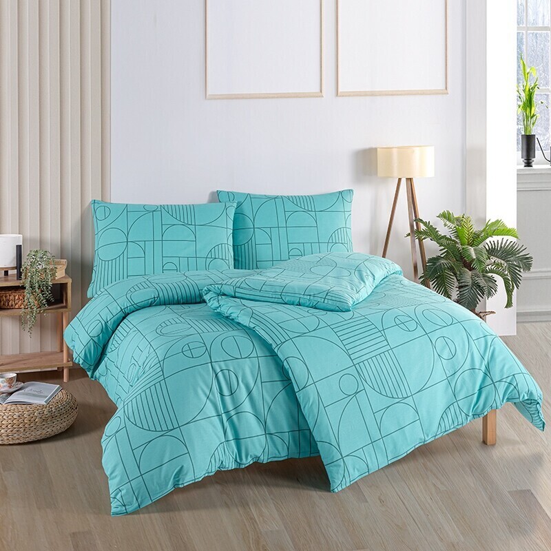 BedTex Bavlnené povlečení Geo Aquatic Awe, 140 x200 cm, 70 x 90 cm, 140 x 200 cm, 70 x 90 cm