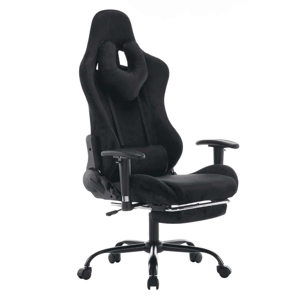 Kancelárske/herné kreslo, čierna Velvet látka, SALOP