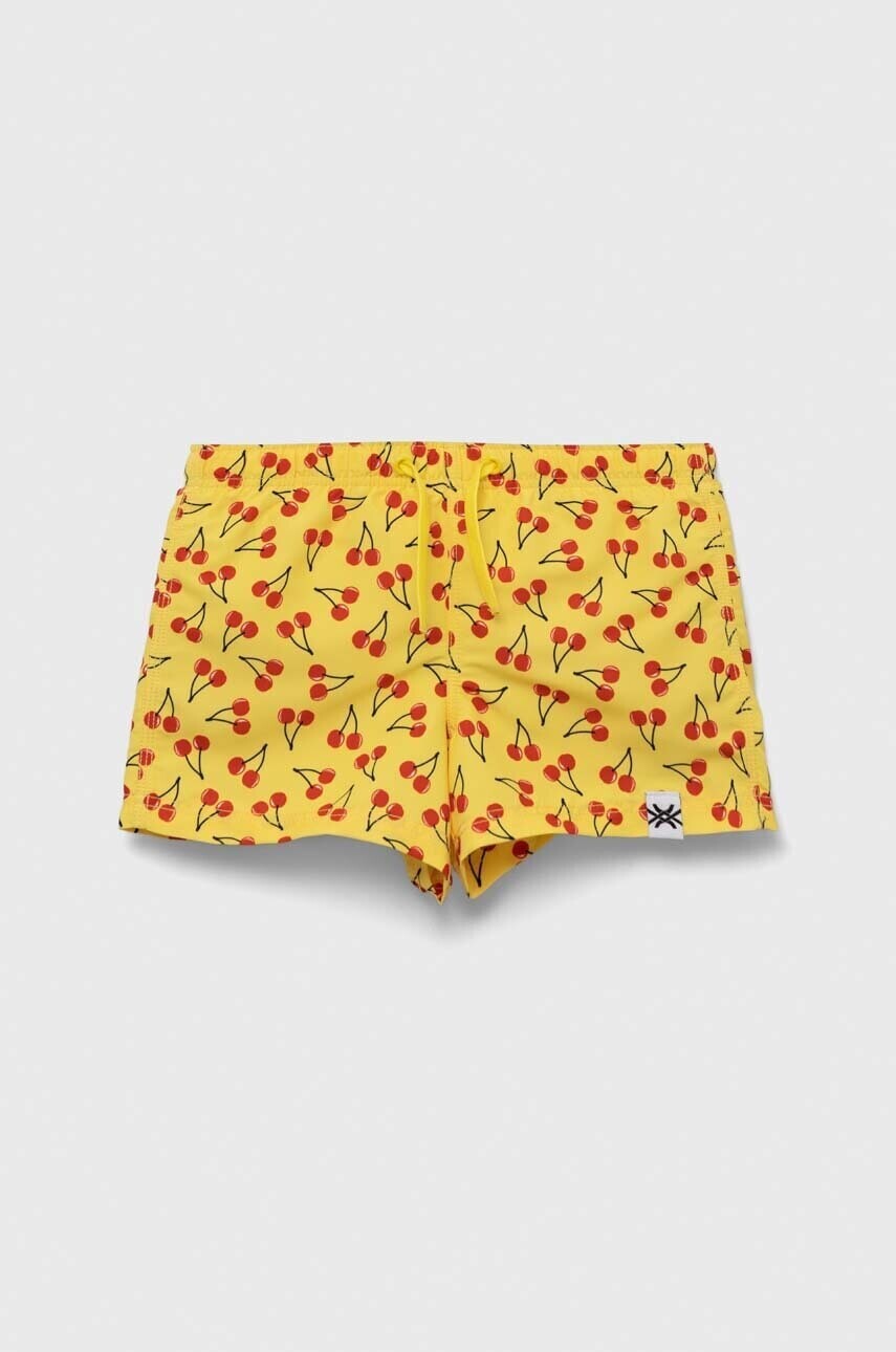 Detské plavkové šortky United Colors of Benetton žltá farba