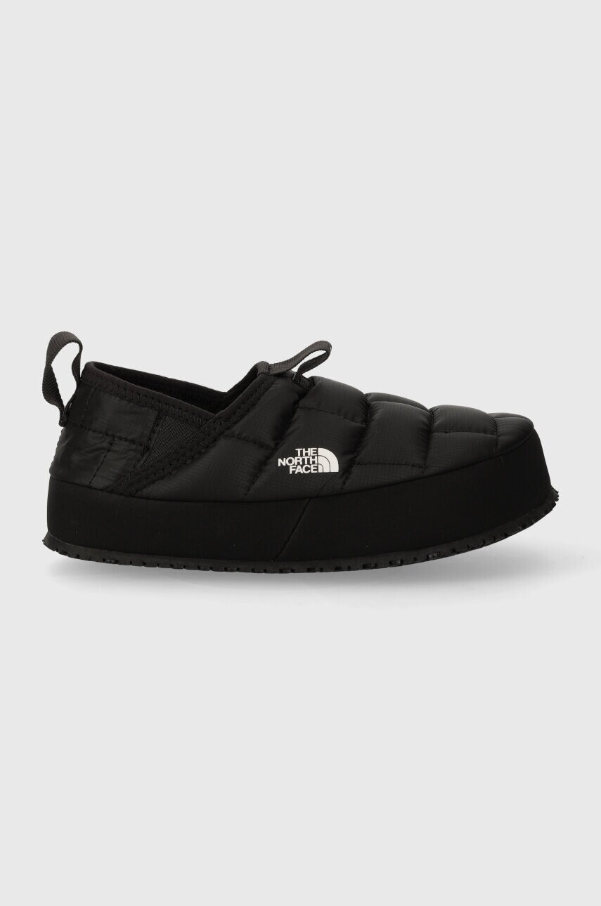 Detské papuče The North Face Y THERMOBALL TRACTION MULE II čierna farba