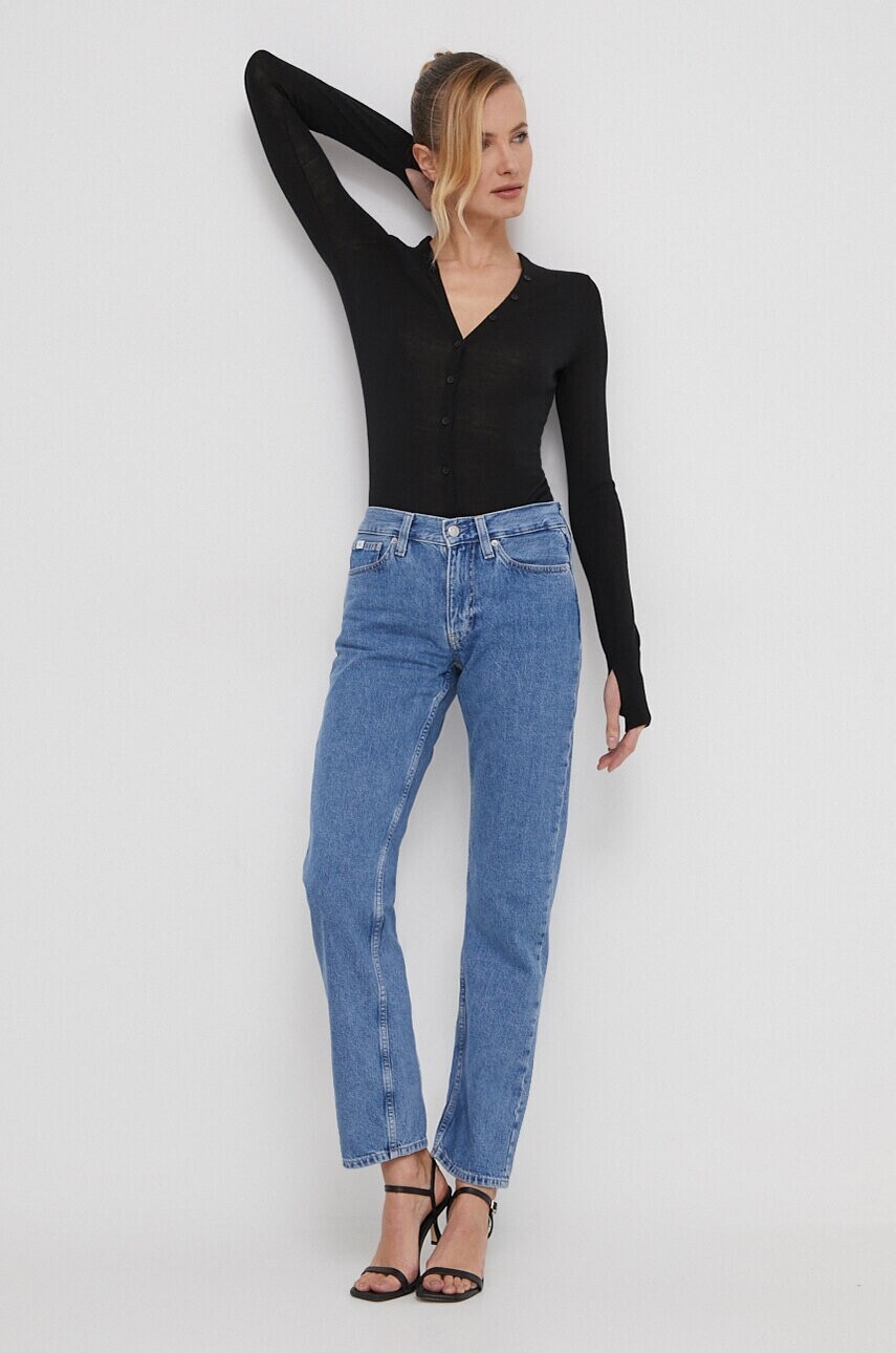 Rifle Calvin Klein Jeans dámske, vysoký pás, J20J222439