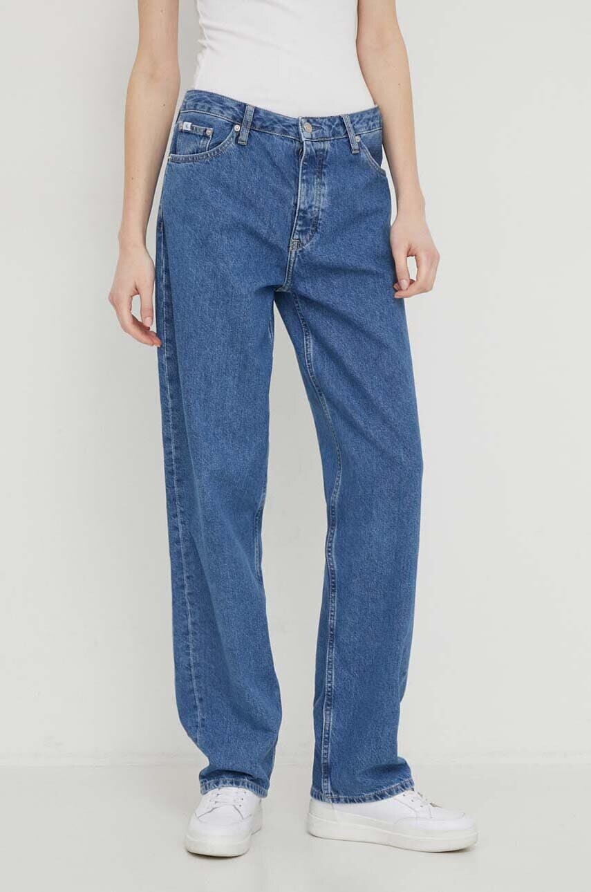 Rifle Calvin Klein Jeans dámske, vysoký pás, J20J222753