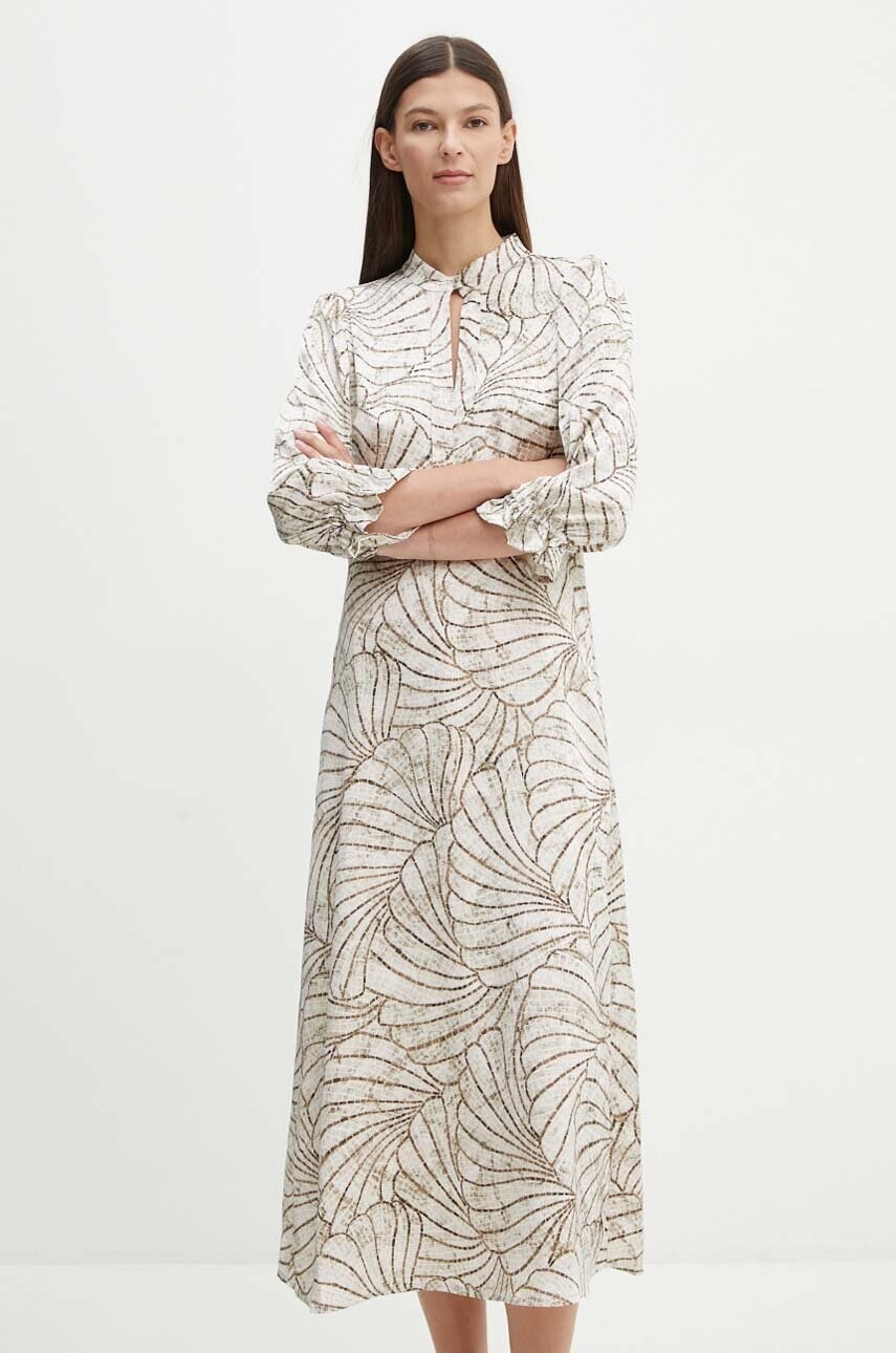 Šaty Bruuns Bazaar AcaciaBBClarenas dress midi, rovný strih, BBW4028