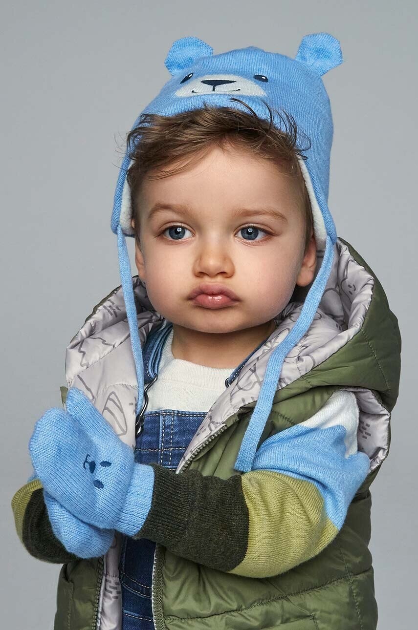 Detská čiapočka a rukavičky s nádychom vlny Mayoral 10772