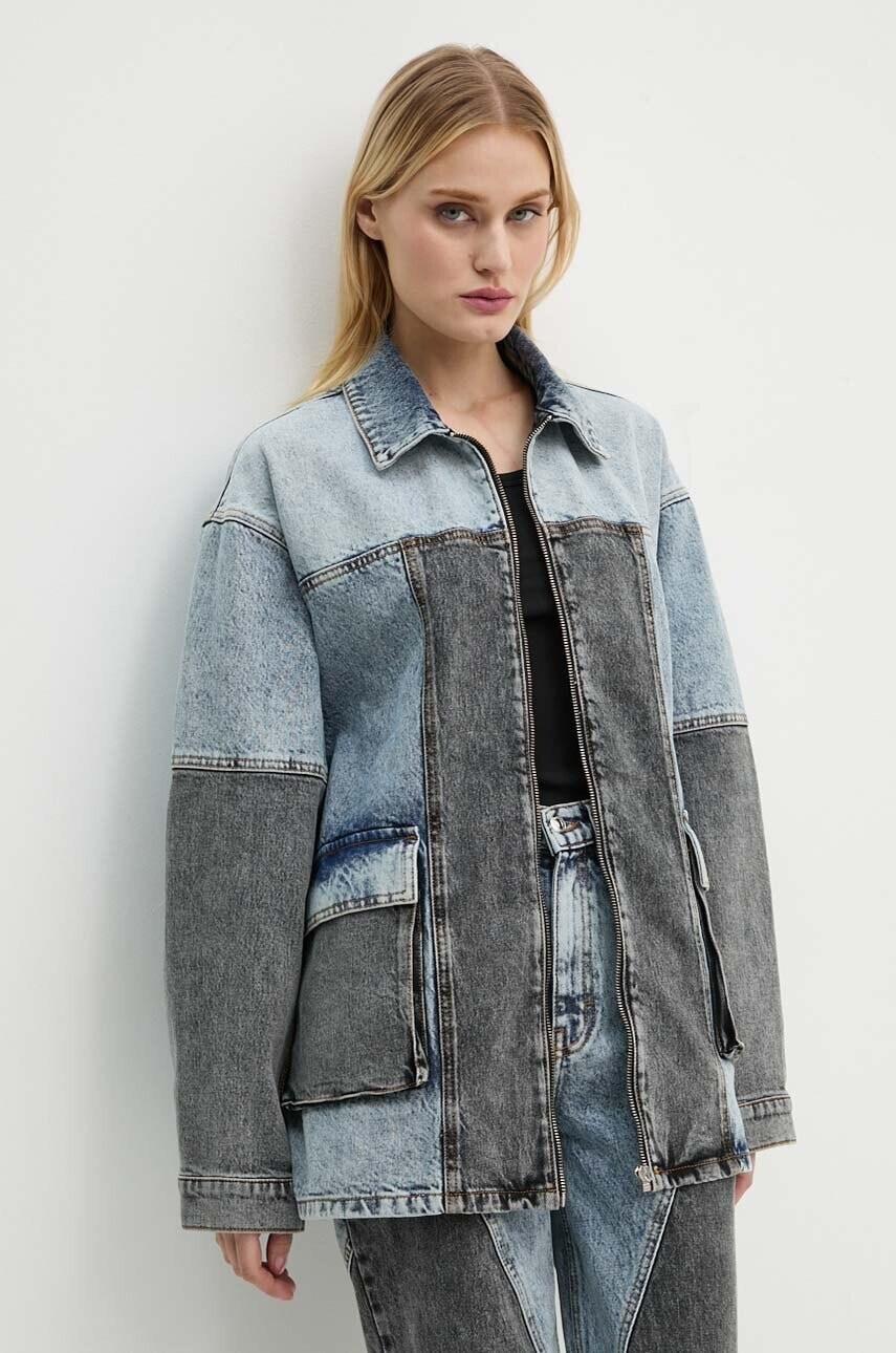 Rifľová bunda Rotate Oversized Patchwork Jacket dámska, prechodná, oversize, 1128221603