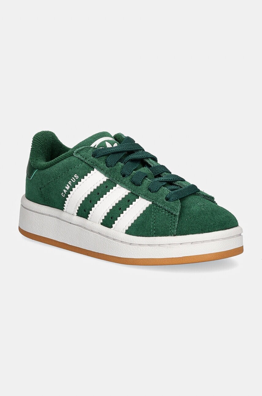 Detské semišové tenisky adidas Originals CAMPUS 00s EL C zelená farba, JI4332