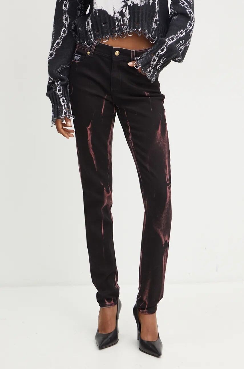 Rifle Versace Jeans Couture dámske, čierna farba, 77HAB5K0 DW081F01