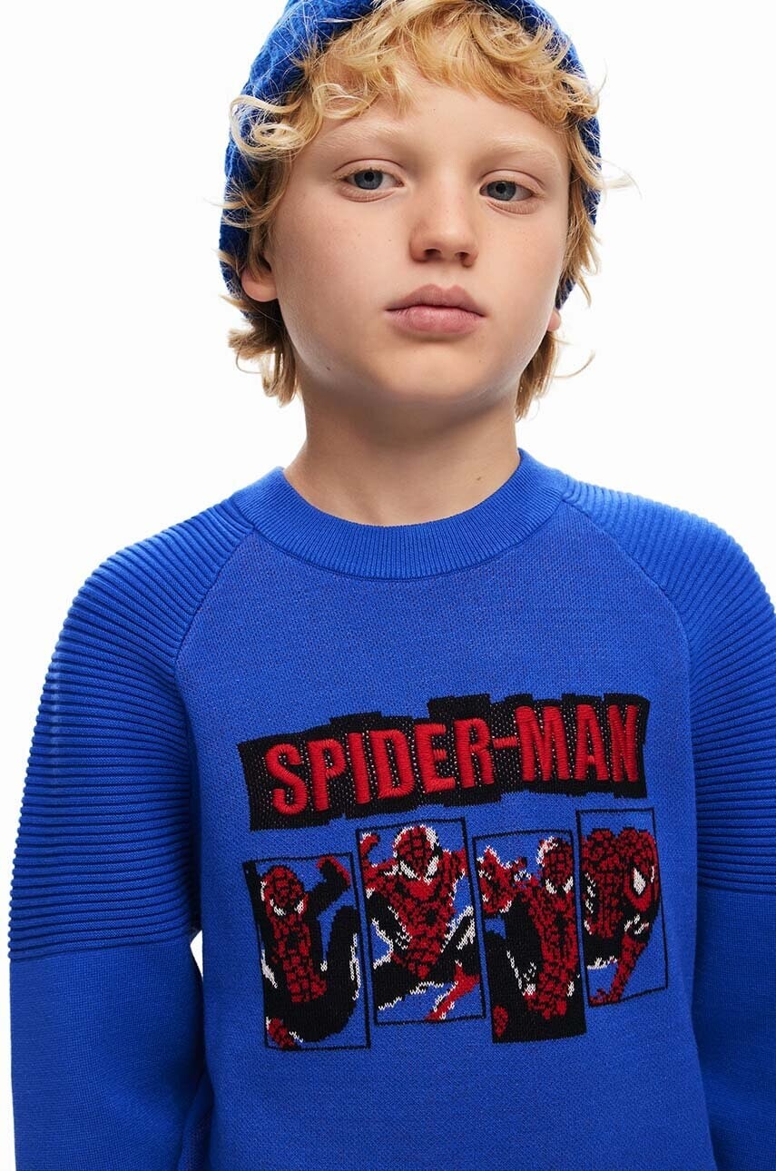 Detská mikina Desigual SPIDERMAN s nášivkou, 24WBJF02