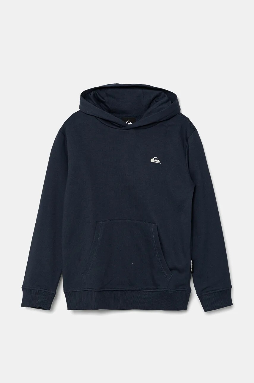 Detská mikina Quiksilver BASIC HOODIE tmavomodrá farba, s kapucňou, jednofarebná, EQBFT03889