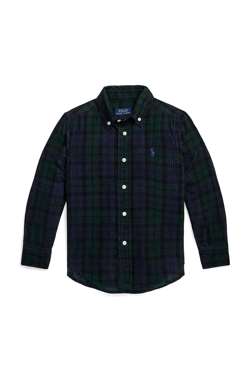 Detská košeľa Polo Ralph Lauren tmavomodrá farba, 322878883001