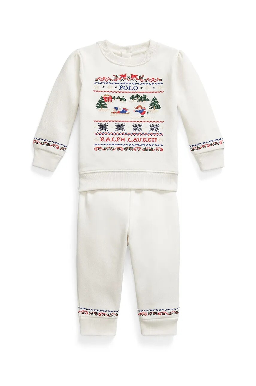 Tepláková súprava pre bábätká Polo Ralph Lauren biela farba, 310953250001