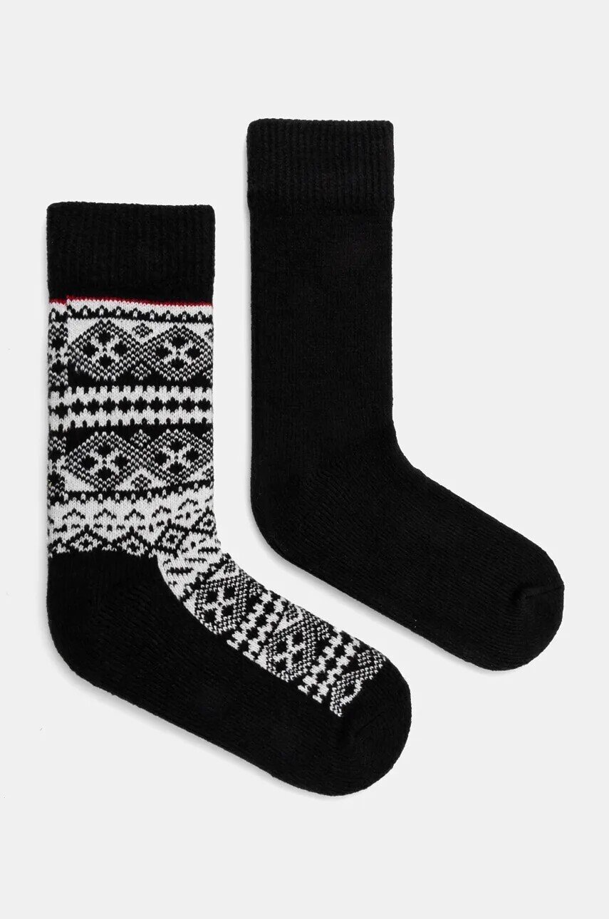 Ponožky Skechers 2-pak pánske, čierna farba, SK41049