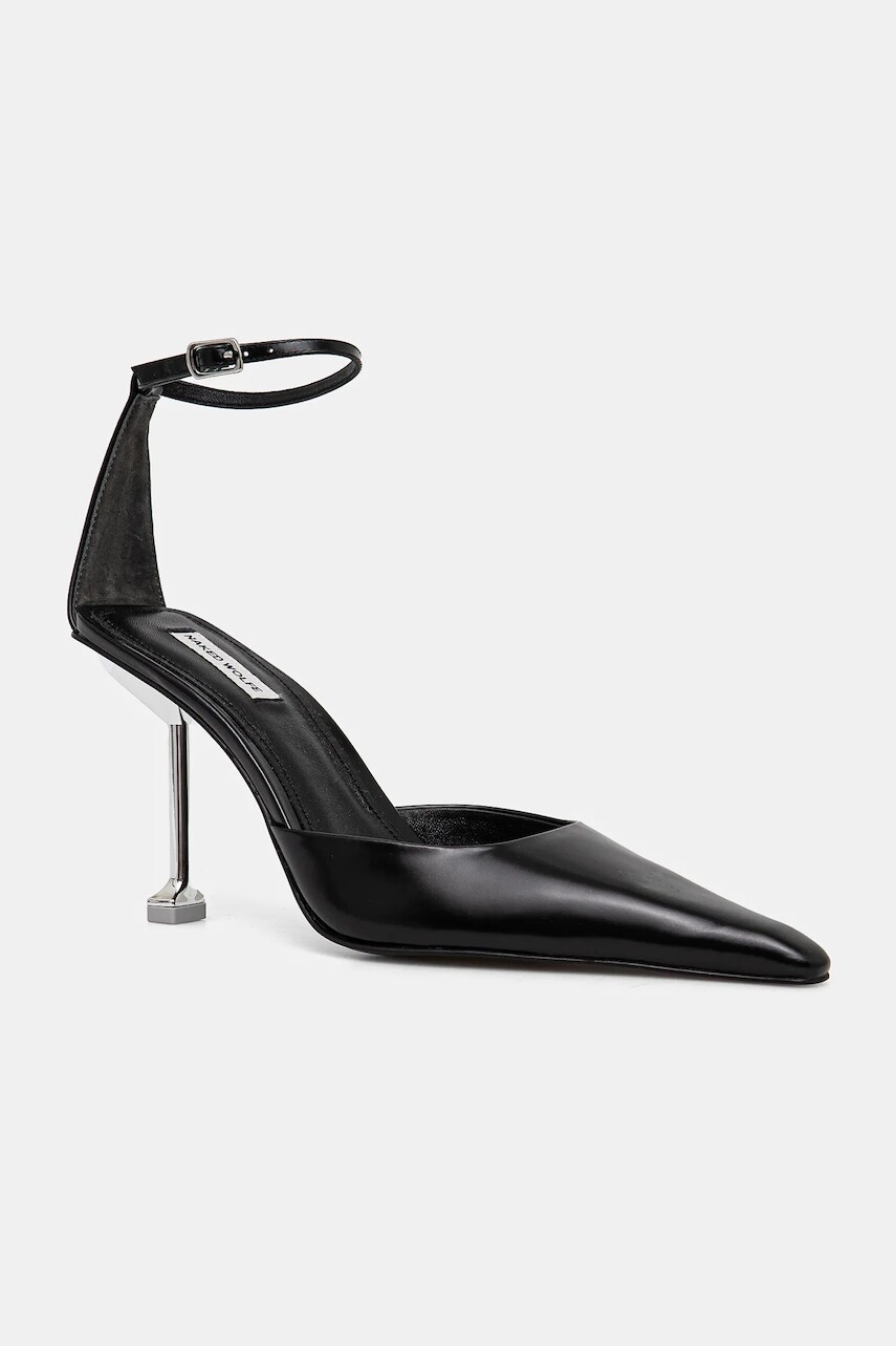 Kožené lodičky Naked Wolfe Valerie čierna farba, Valerie Box Leather Black