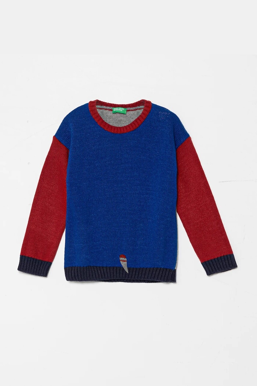 Detský sveter United Colors of Benetton tmavomodrá farba, 1170H102U