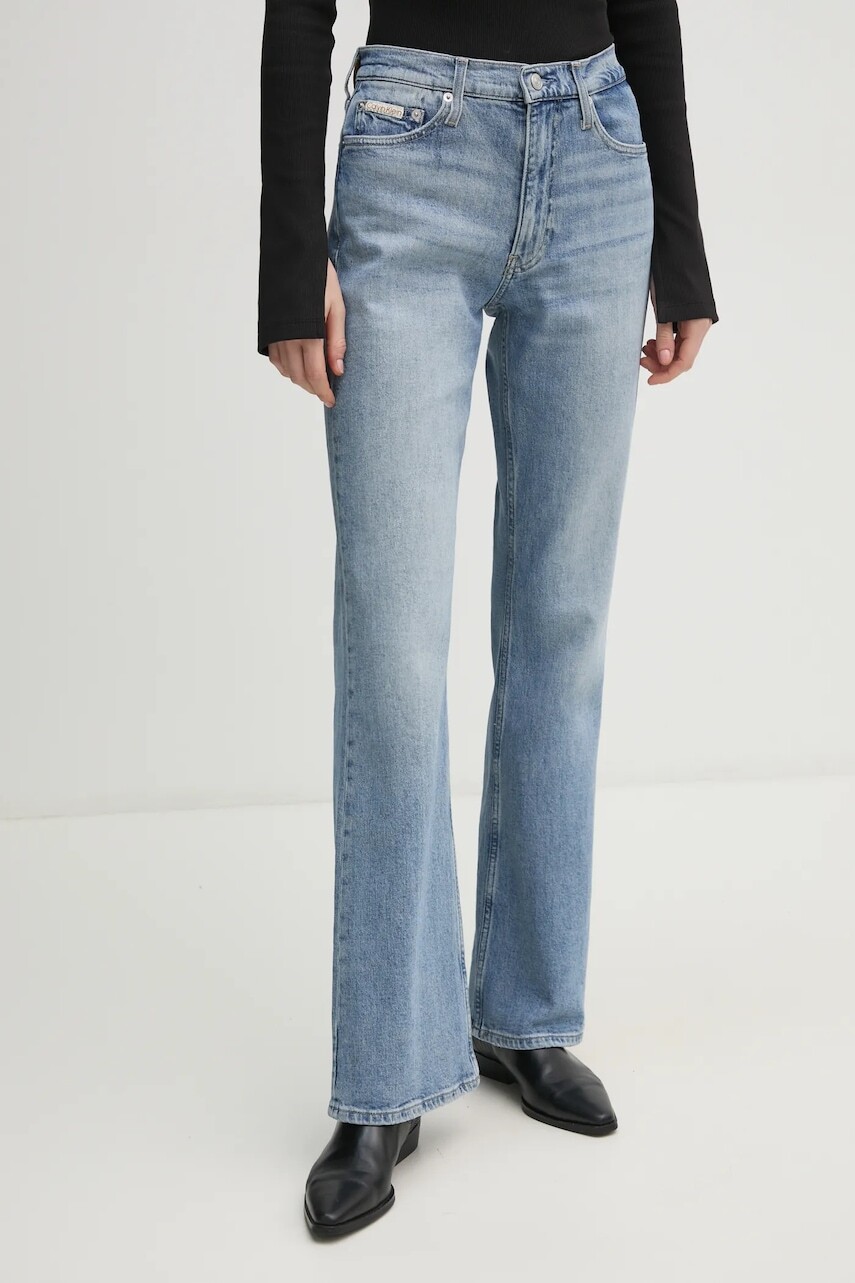 Rifle Calvin Klein Jeans dámske, vysoký pás, J20J225001