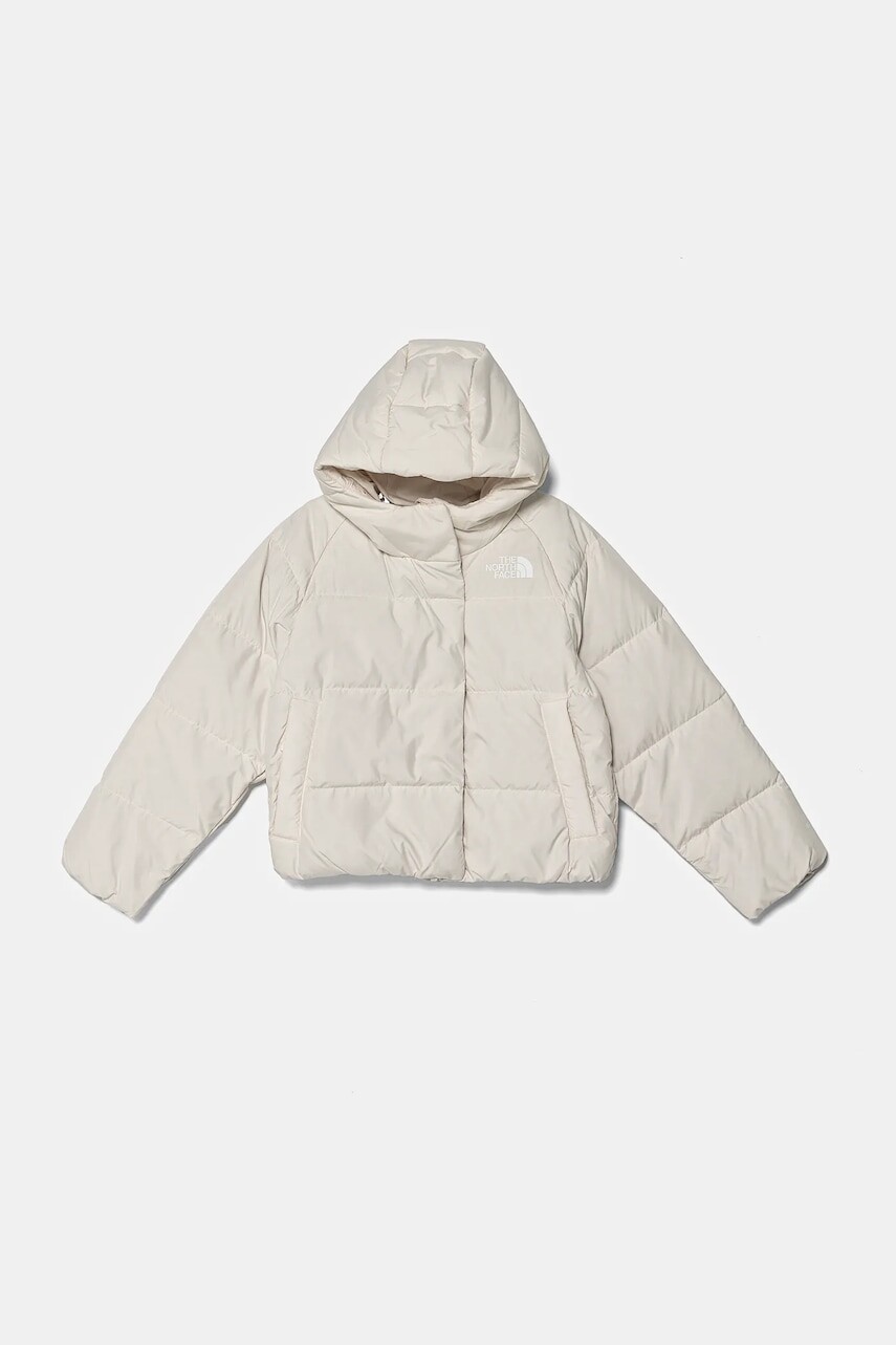 Detská páperová bunda The North Face NORTH DOWN HOODED JACKET béžová farba, NF0A88UDQLI1